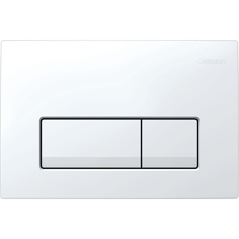 Geberit 115.105.11.1 Delta51 Dual Flush Plate - White