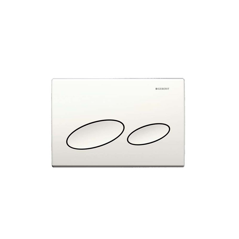 Geberit Kappa20 Dual Flush Plate - White