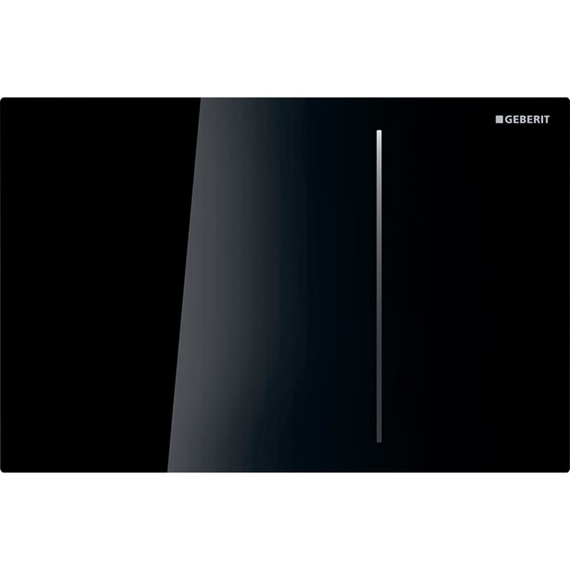 Geberit Sigma70 Dual Flush Plate - Black Glass