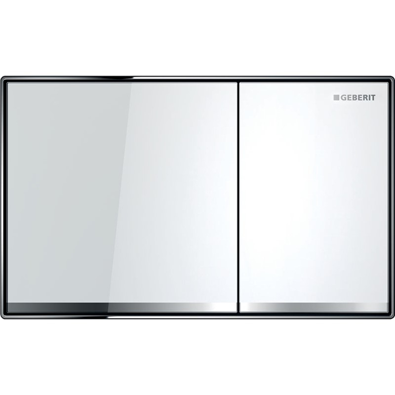 Geberit Sigma60 Dual Flush Plate - White Glass