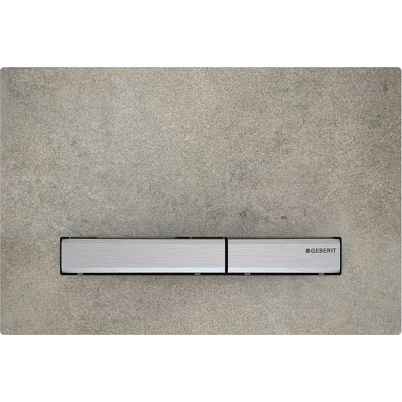 Geberit 115.788.JV.2 Sigma50 Dual Flush Plate - Concrete/Chrome