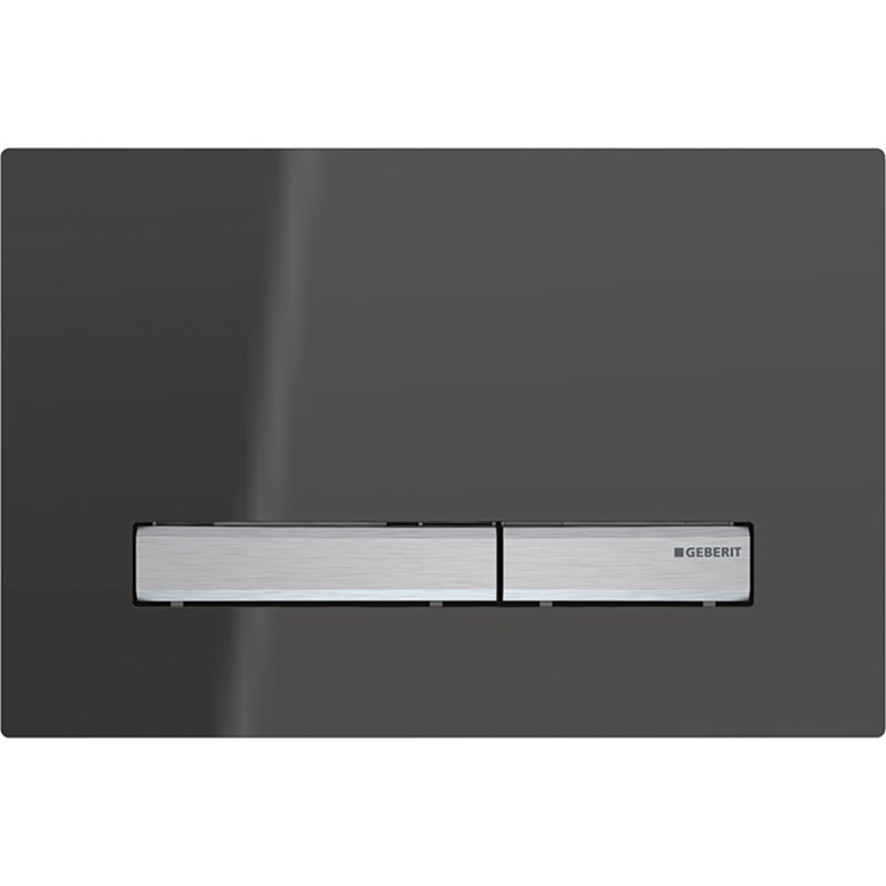 Geberit Sigma50 Reflective Dual Flush Plate - Smoked Glass