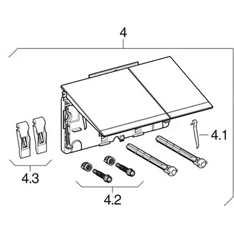 Geberit 115.796.GH.1 Plate and Back Plate Kit