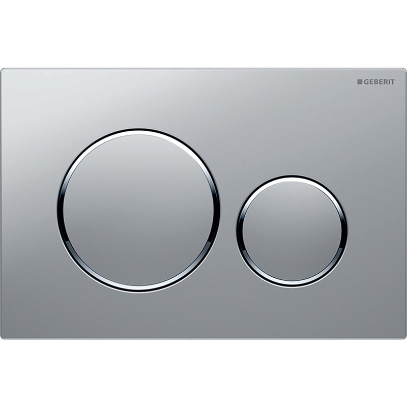 Geberit Sigma20 Dual Flush Plate - Matt Chrome/Polished Chrome