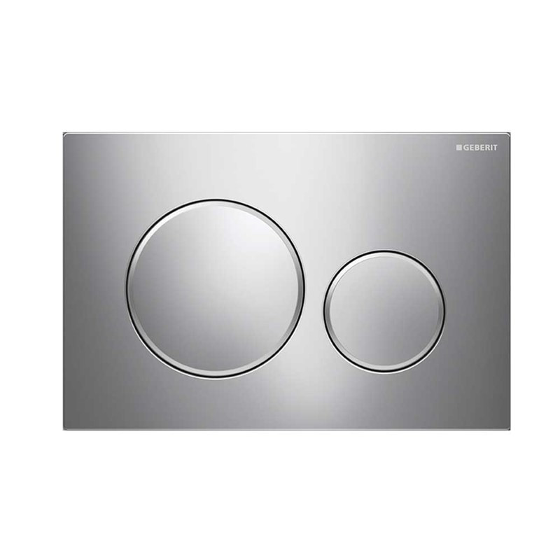 Geberit Sigma20 Dual Flush Plate - Matt Chrome/Polished Chrome