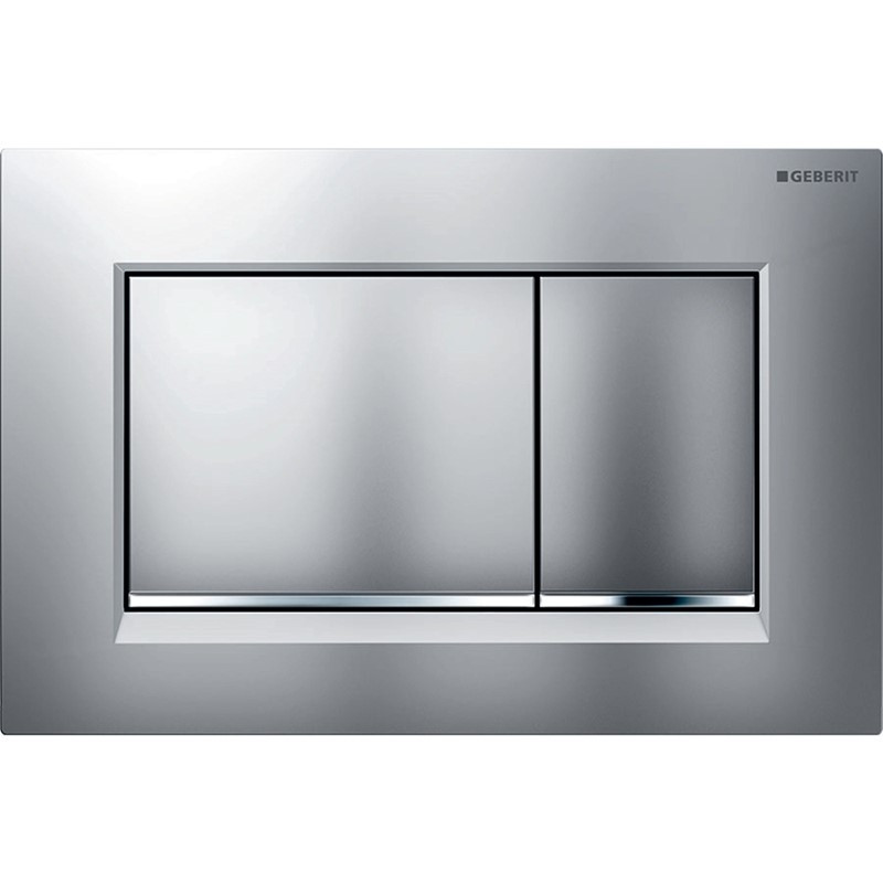 Geberit Sigma30 - Dual Flush Plate - Matt Chrome/Polished Chrome