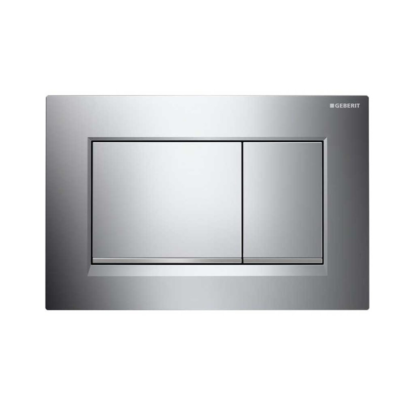 Geberit Sigma30 Dual Flush Plate - Polished Chrome/Matt Chrome