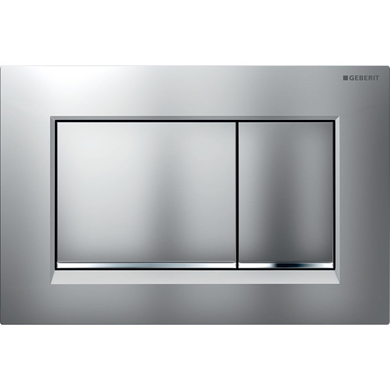 Geberit Sigma30 Dual Flush Plate - Matt Chrome/Polished Chrome