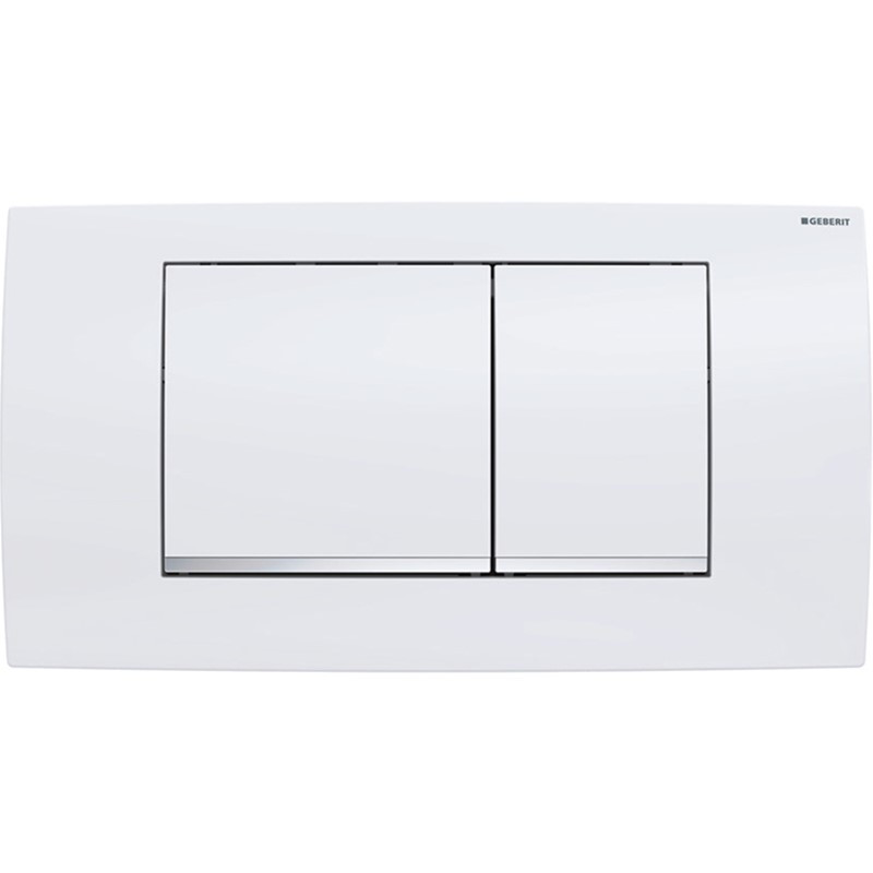 Geberit 115.899.KJ.1 Twinline 30 Flush Plate - White/Chrome