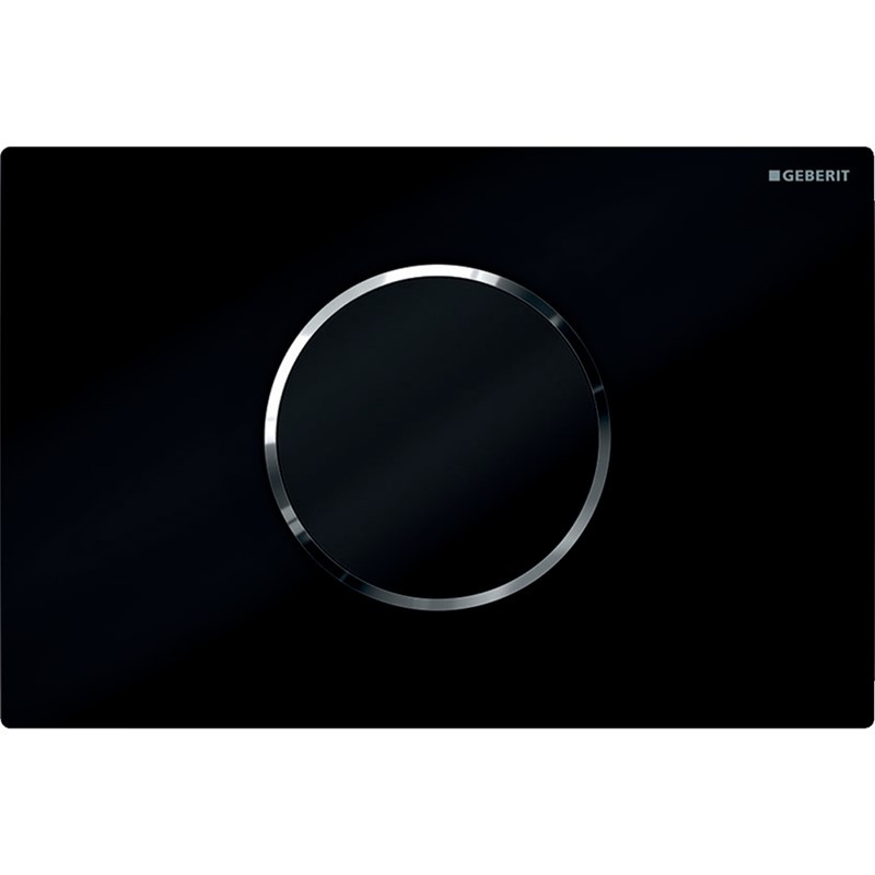 Geberit 115.908.KM.1 Sigma 10 WC IFR Flush Plate - Black/Chrome