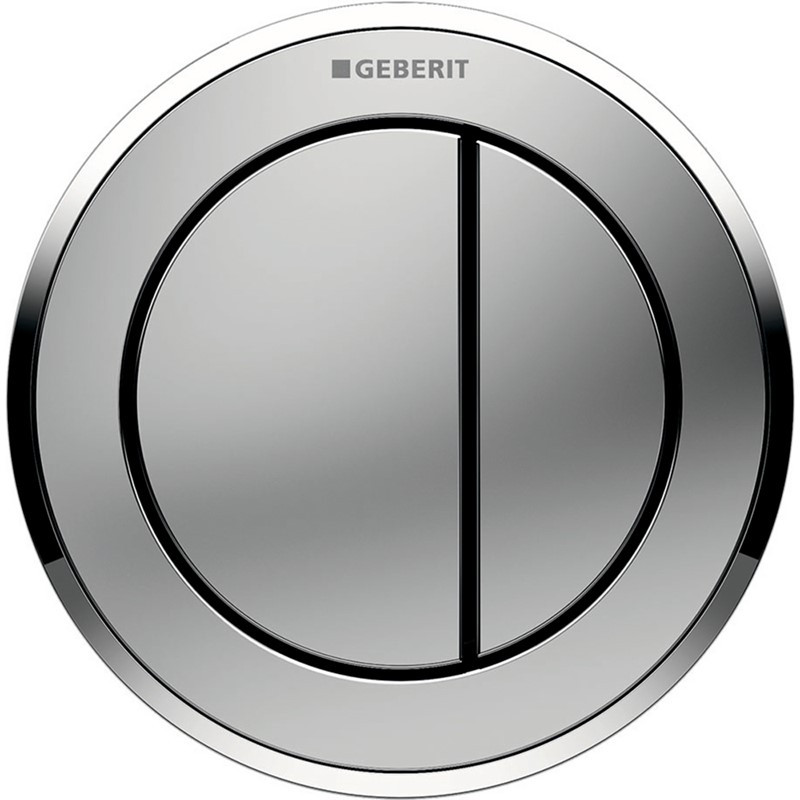 Geberit Type 10 Dual Flush Button - Polished Chrome/Matt Chrome