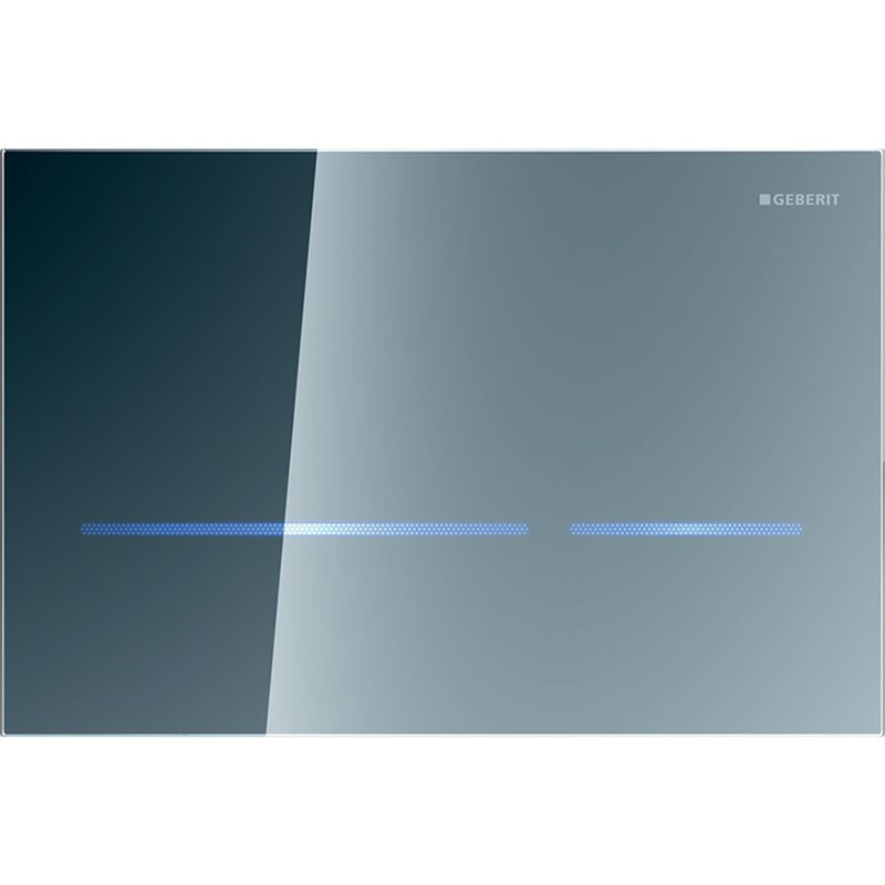 Geberit Sigma80 Reflective Dual Flush Plate For Sigma 8cm - Smoked Glass