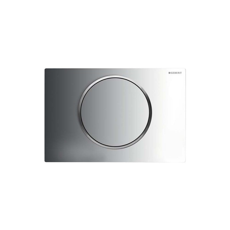 Geberit Sigma10 Single Flush Plate - Matt Chrome/Polished Chrome