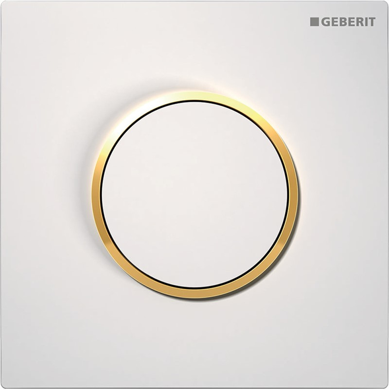 Geberit 116.015.KK.1 HyTouch Urinal Control - White/Gold