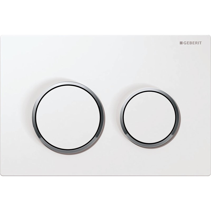 Geberit 115.240.KJ.1 Kappa21 Flush Plate - White/Chrome