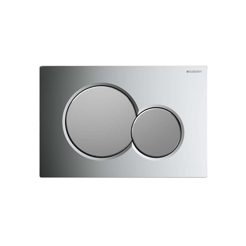 Geberit Sigma01 Dual Flush Plate - Polished Chrome/Matt Chrome 