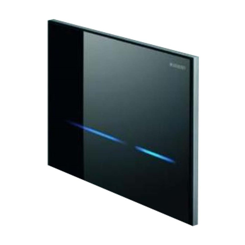 Geberit Sigma80 Dual Flush Plate For Sigma 12cm - Black Glass