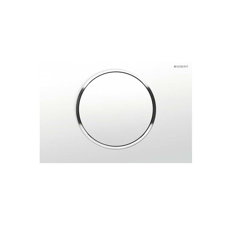 Geberit Sigma10 Single Flush Plate - White/Chrome