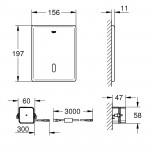 Grohe Tectron Skate Infra-Red Electronic WC Flush Valve