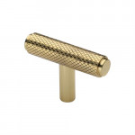 M Marcus Heritage Brass Knurled T-Bar Design Cabinet Knob 45mm