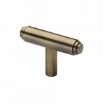 M Marcus Heritage Brass Stepped T-Bar Design Cabinet Knob 45mm