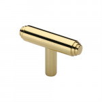 M Marcus Heritage Brass Stepped T-Bar Design Cabinet Knob 45mm