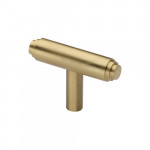 M Marcus Heritage Brass Stepped T-Bar Design Cabinet Knob 45mm