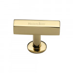 M Marcus Heritage Brass Symmetrical Square Design Cabinet Knob 44mm