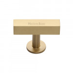 M Marcus Heritage Brass Symmetrical Square Design Cabinet Knob 44mm