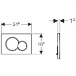 Geberit Sigma01 Dual Flush Plate - Polished Chrome