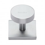 M Marcus Heritage Brass Disc Design Cabinet Knob with Square Backplate 32mm