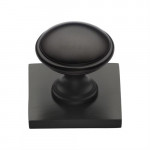 M Marcus Heritage Brass Domed Design Cabinet Knob with Square Backplate 32mm