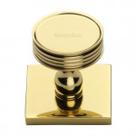 M Marcus Heritage Brass Venetian Design Cabinet Knob with Square Backplate 32mm