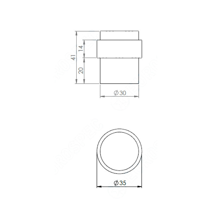 Carlisle Brass Eurospec Steelworx Floor Mounted Pedestal Door Stops ...