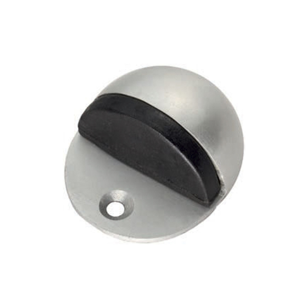 Carlisle Brass Eurospec Floor Mounted Half Moon Shape Door Stop - Satin Anodised Aluminium