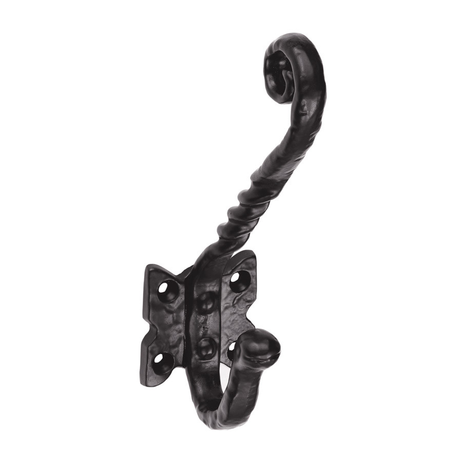 Carlisle Brass Hat and Coat Hook - Antique Black