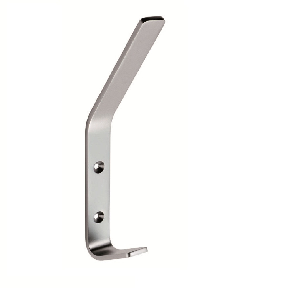 Carlisle Brass Eurospec Aluminum Flat Hat and Coat Hook - Satin Anodised Aluminium