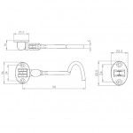 Carlisle Brass Silent Pattern Cabin Hook - 103.5mm overall length