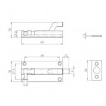 Carlisle Brass Eurospec Cranked Barrel Bolt 80mm x 38mm