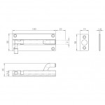 Carlisle Brass Eurospec Cranked Barrel Bolt 100mm x 38mm