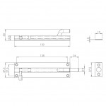 Carlisle Brass Eurospec Cranked Barrel Bolt 150mm x 38mm