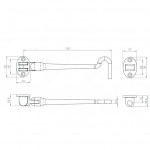 Carlisle Brass Eurospec Silent Pattern Cabin Hook - 150mm overall length