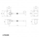 Carlisle Brass Antique Black Cabin Hooks 102mm, 152mm, 203mm & 305mm overall lengths available