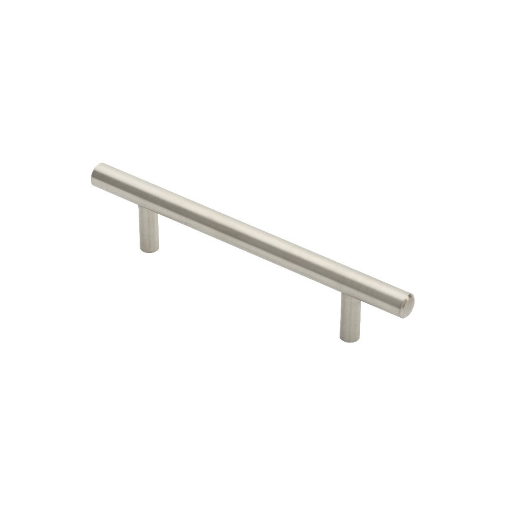 Carlisle Brass Satin Stainless Steel T Bar Cabinet Handle 146mm 178mm And 210mm Overall Lengths