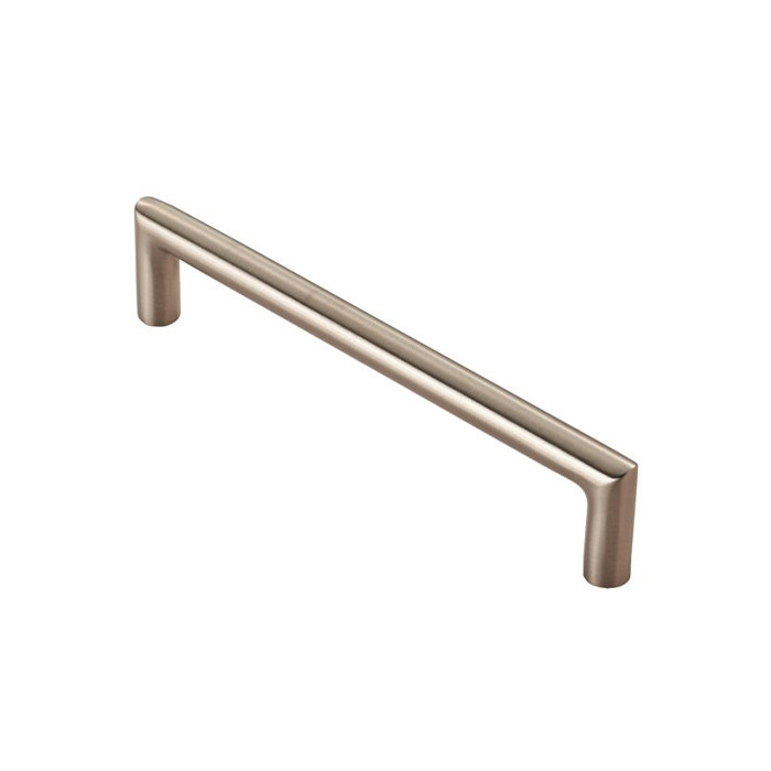 Carlisle Brass Eurospec Satin Stainless Steel Mitred Round Bar Cabinet Pull Handle 128mm Centre to Centre