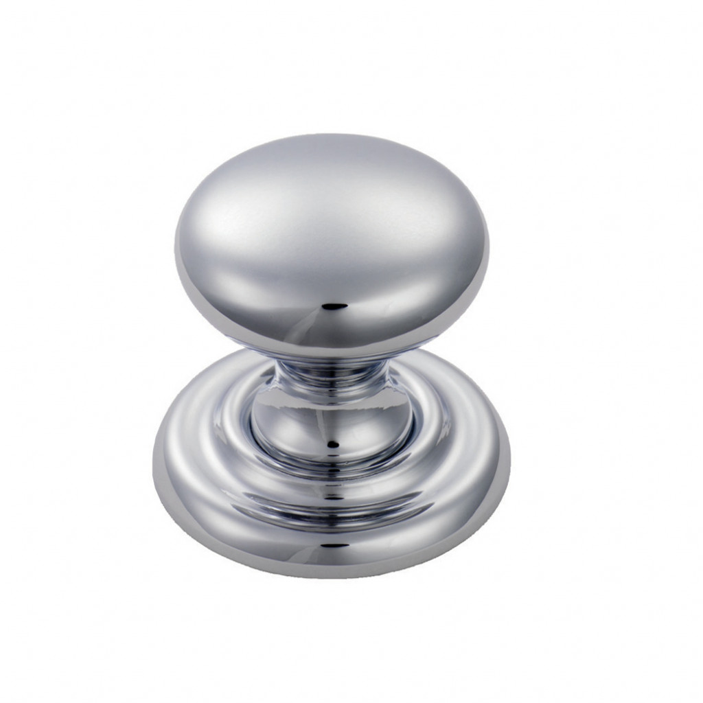 Carlisle Brass Victorian Cupboard Knob 41mm Ø - Polished Chrome Plate