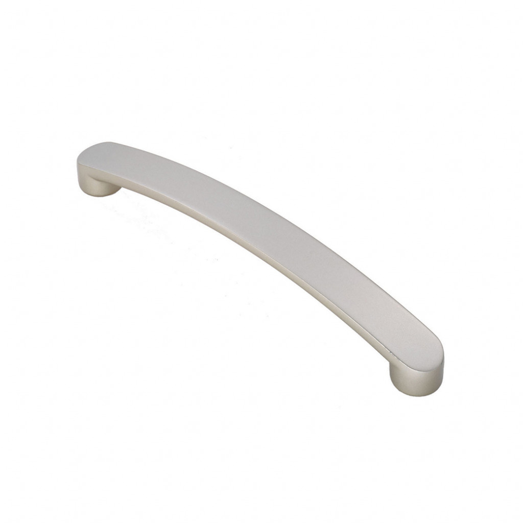 Carlisle Brass Radius End Flat Bow Cabinet Handle 160mm Centre to Centre - Satin Nickel Plate