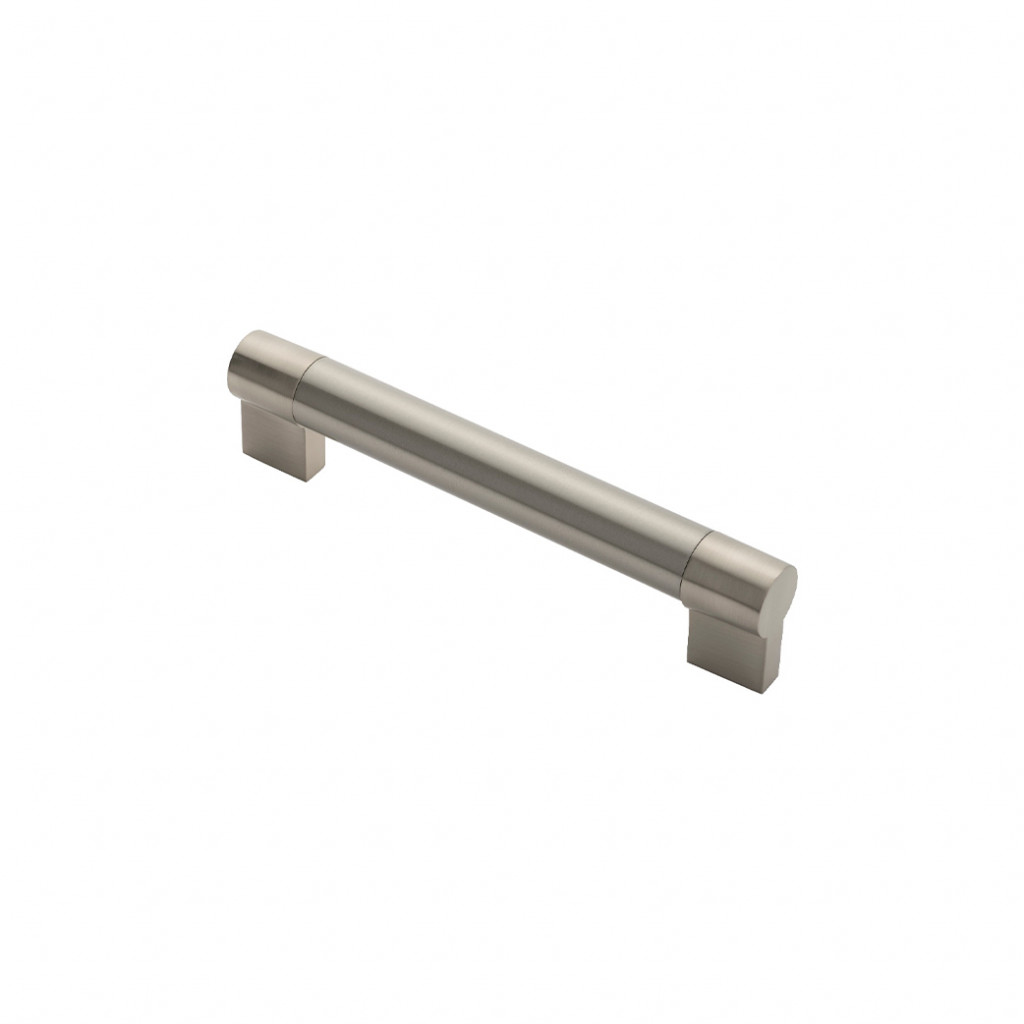 Carlisle Brass Large Keyhole Cabinet Handle Satin Nickel Plate / Satin Stainless Steel - 184mm overall