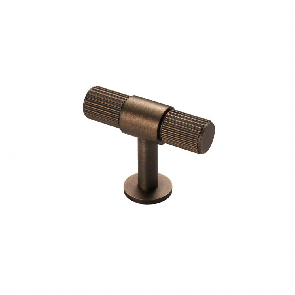 Carlisle Brass Lines T-bar Cupboard Knob 50mm length