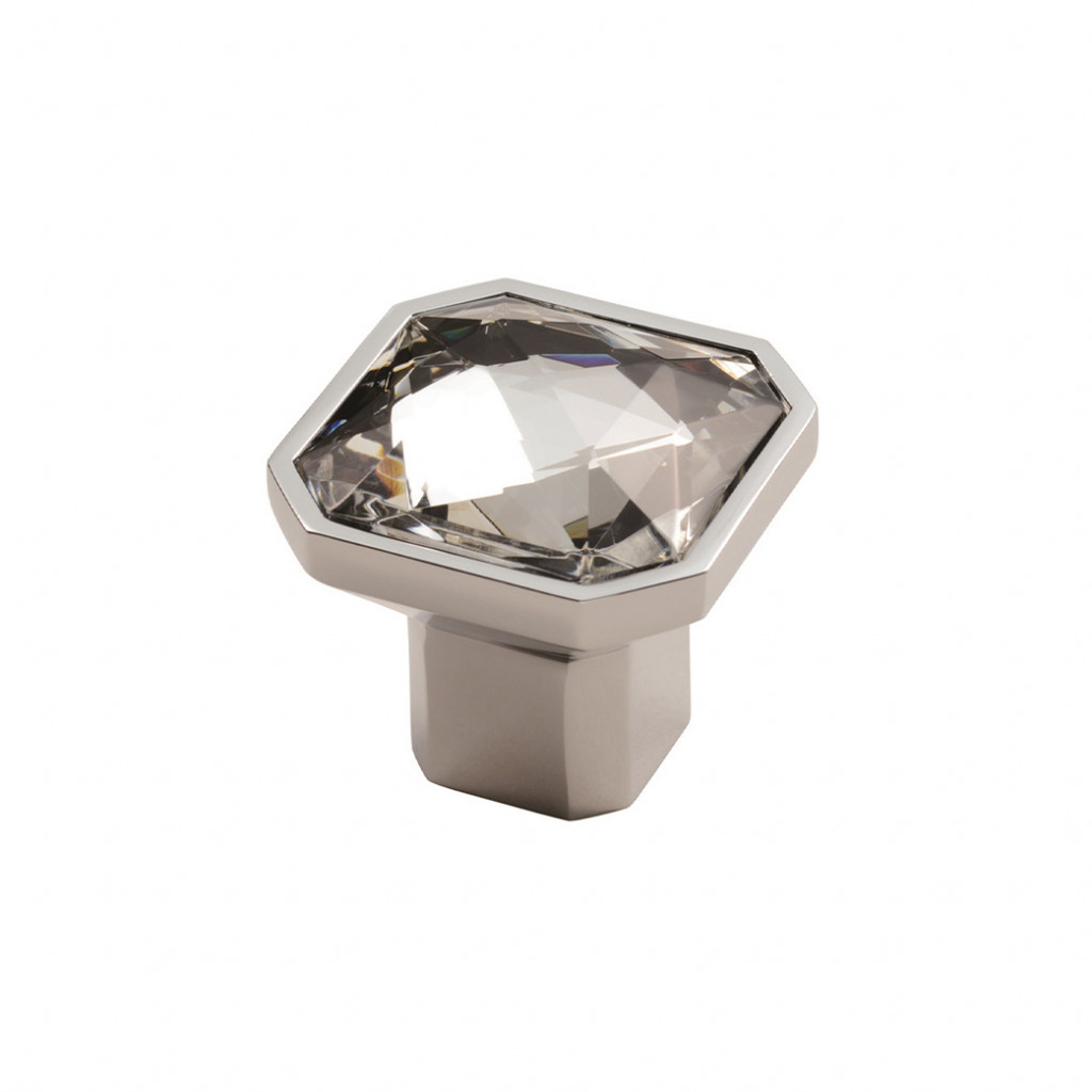 Carlisle Brass Square Crystal Cupboard Knob 32mm x 32mm